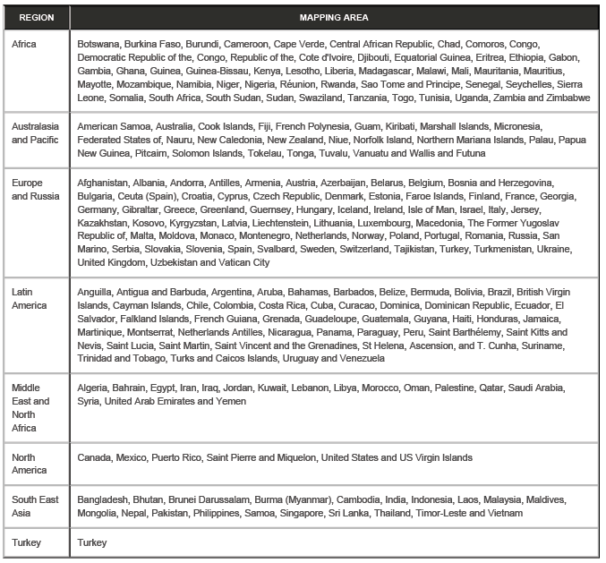 Navigation System Map Updates - All Markets Excluding China, Japan and Korea